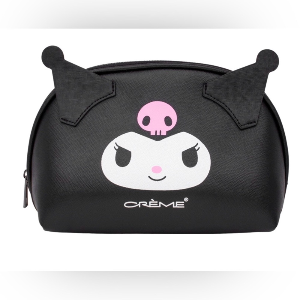 Kuromi Crème Black Cosmetic Bag- Hello Kitty